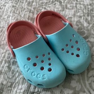 Toddlers Unisex Pink and Blue Crocs